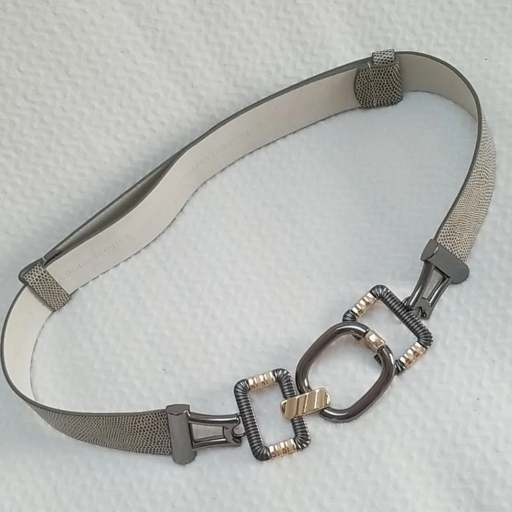 Chico's Animal Print & metallic adjustable Belt